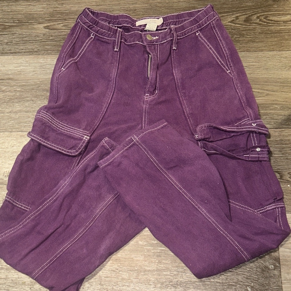 Mia Madison Purple Cargo Pants